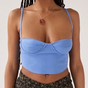 URBAN OUTFITTERS Ribbed Bustier Cropped Tank Top